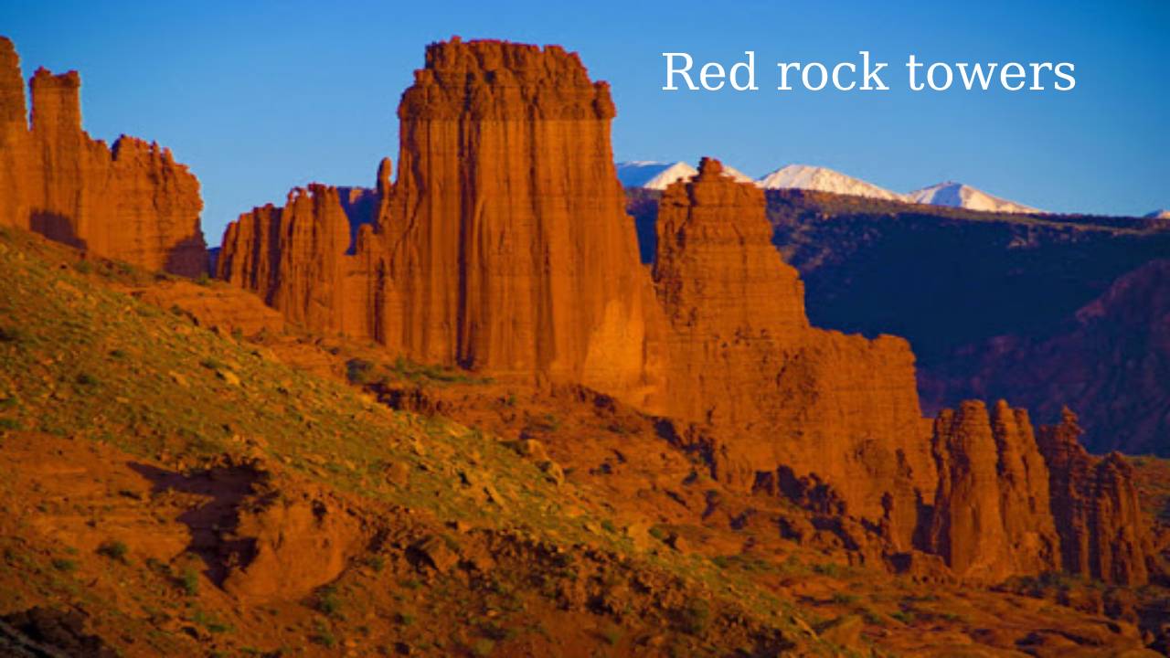Red rock towers