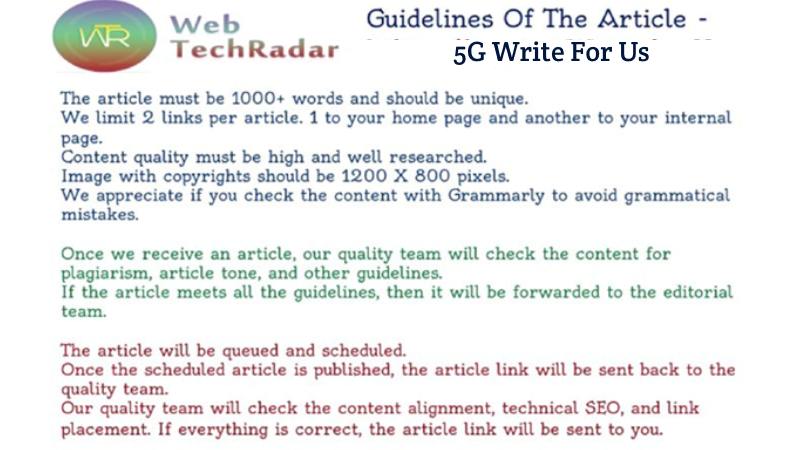 Why Write for Web Tech Radar Site – 5G Write for Us