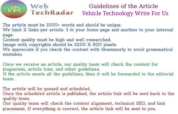 Guidelines of the Article – Web Tech Radar